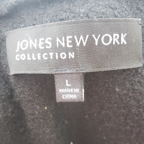 Vintage Wool and Leather Black Jacket - Picture 6 of 7